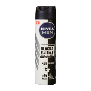 Nivea Desod Black White Invisible Hombre Spray X 150Ml