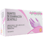 Voir Guante Nitrilo Pink M X 100U