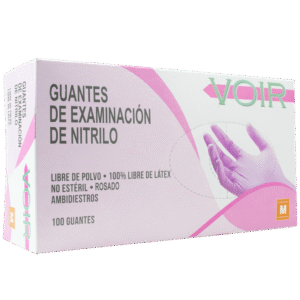 Voir Guante Nitrilo Pink M X 100U